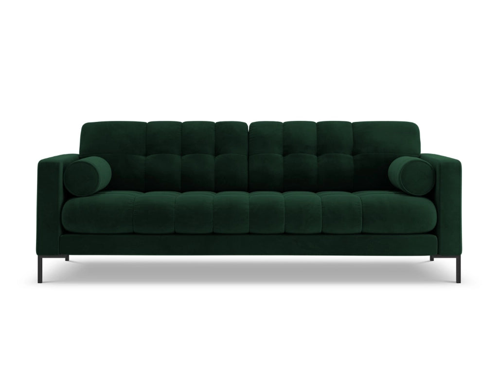 Cosmopolitan Design - Divano "Bali" 3 posti in velluto verde bottiglia 