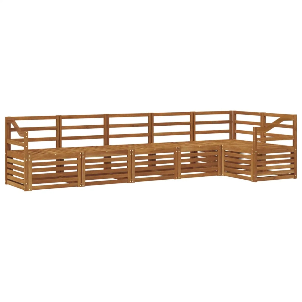 Set divani 6 pcs Naturale Legno di Acacia Massello 3374904