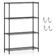 Scaffale portaoggetti a 4 ripiani 91 x 35 x 138,5 cm regolabile versatile design contemporaneo metallo nero 20_0020871