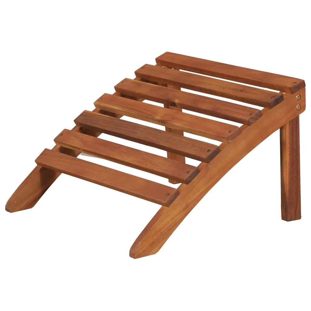 Lettino Prendisole | Sedia da Giardino Adirondack con Poggiapiedi Massello di Acacia