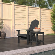 Sedia da Giardino con Tavolo Adirondack in HDPE Nero cod mxl 6755