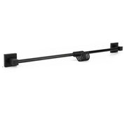 PORTA ASCIUGAMANI 6 GANCI SUPPORTO ARREDO BAGNO CASA CUCINA NERO 02116