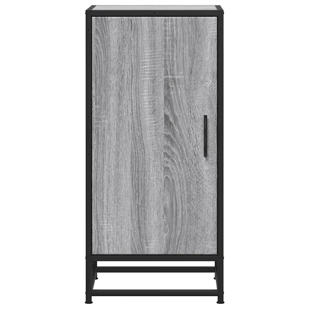 Credenza Grigio Sonoma 35,5x35x76 cm in Truciolato e Metallo 848942