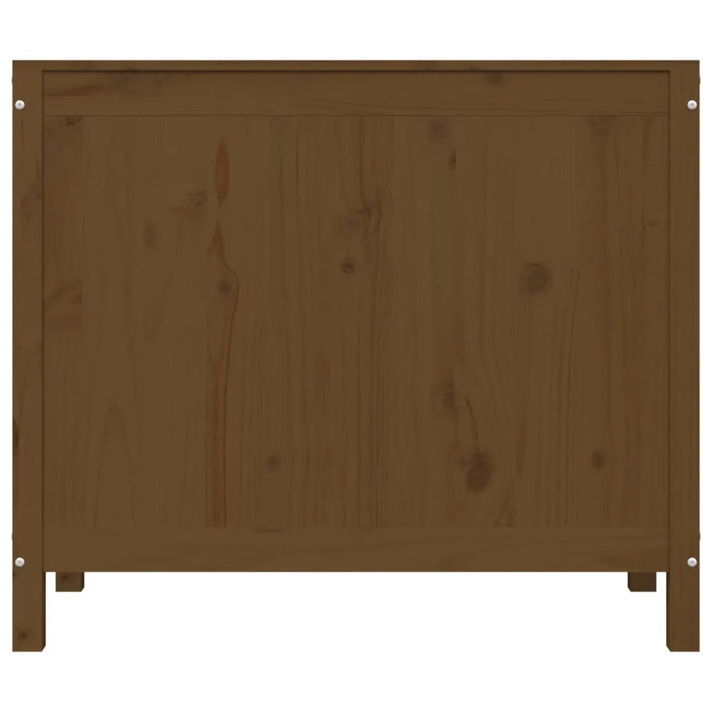Contenitore per Bucato Ambra 88,5x44x76 cm Legno Massello Pino 823582