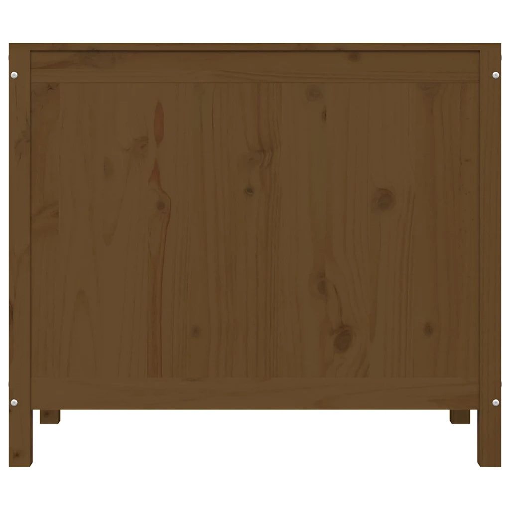 Contenitore per Bucato Ambra 88,5x44x76 cm Legno Massello Pino 823582