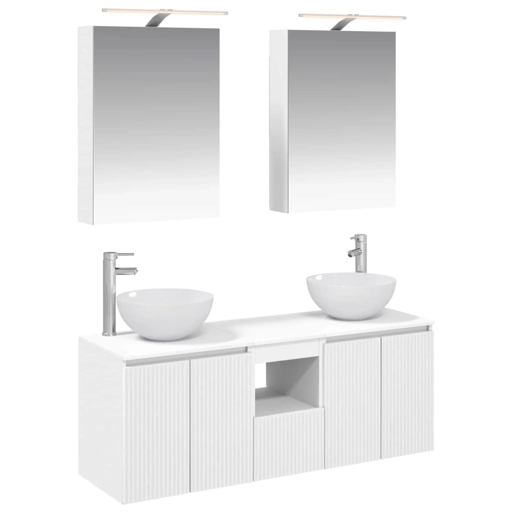 Set di Armadi da Bagno 5 pcs Bianco 50 x 14,5 x 70 cm 3406351