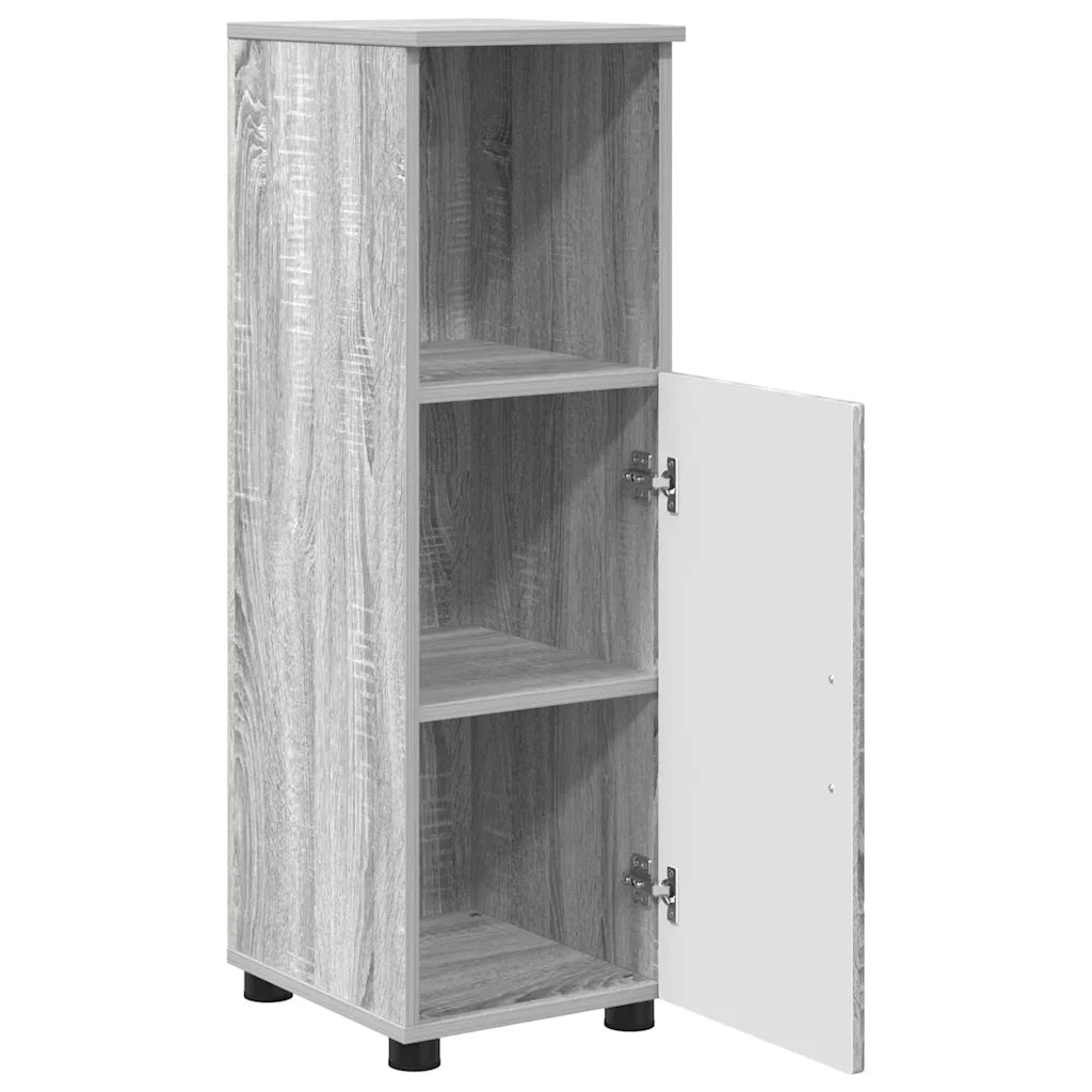 Set di mobili per il bagno con cassetto 3 pcs Grigio Sonoma