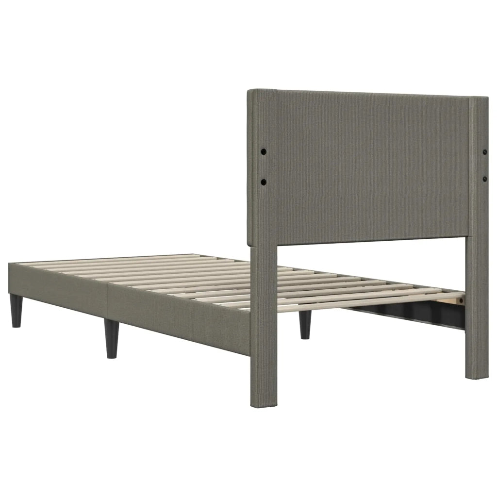 Struttura del letto Grigio Chiaro 100 x 200 cm Tessuto in Cords 42027716
