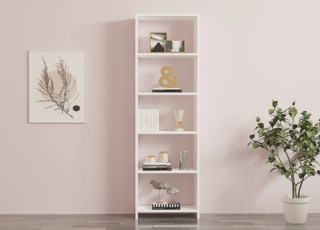 Libreria in legno "New" - 50 x 19 x 160 cm - Bianco