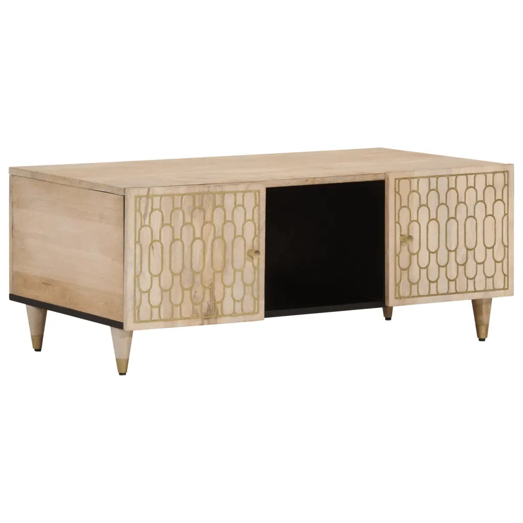 Tavolino da Salotto 100x54x40 cm in Legno Massello di Mango 358260