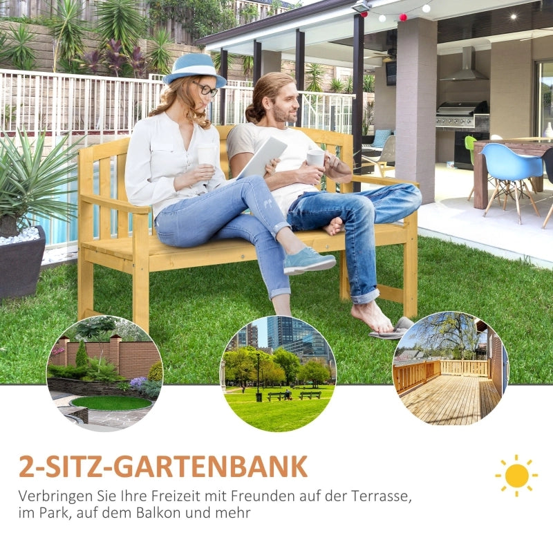 SEDIA DA GIARDINO 2 posti 143x51x85 cm Legno di abete Arancione