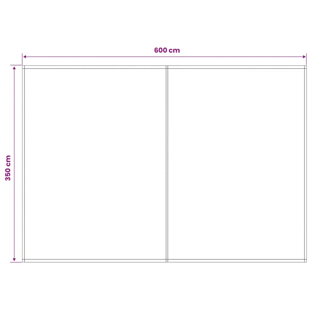 Telo di ricambio per tenda da sole Rosso e Bianco 600 × 350 cm 3444316