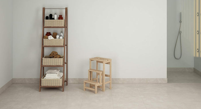 Sgabello faggio a 3 gradini H57 Cm ribaltabile salvaspazio, RIBALTINO COLOMBO