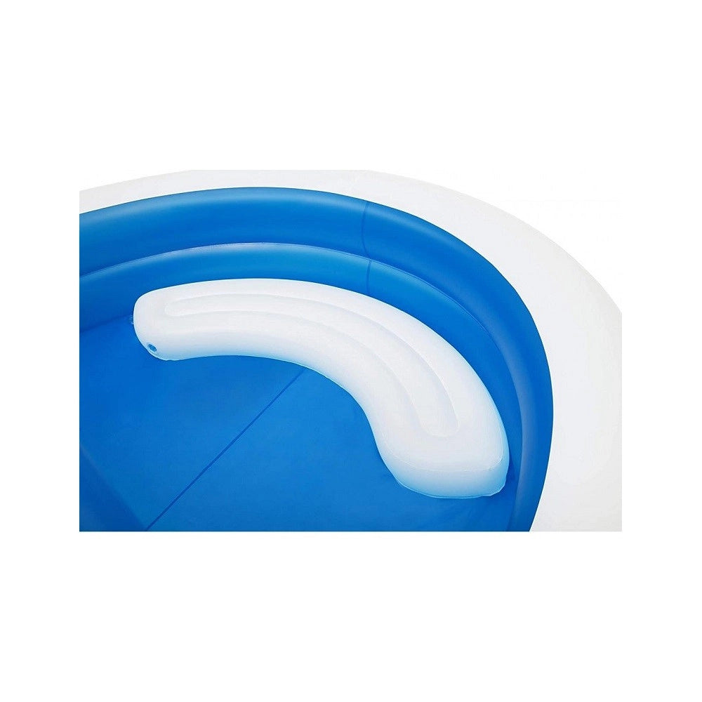 Trade Shop - Piscina Familiare 241x241x140 Cm Gonfiabile Rotonda Con Tettuccio Seduta 54337 -
