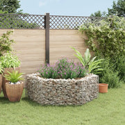 Gabbione Letto Rialzato da Giardino Esagonale 160x140x50 cm