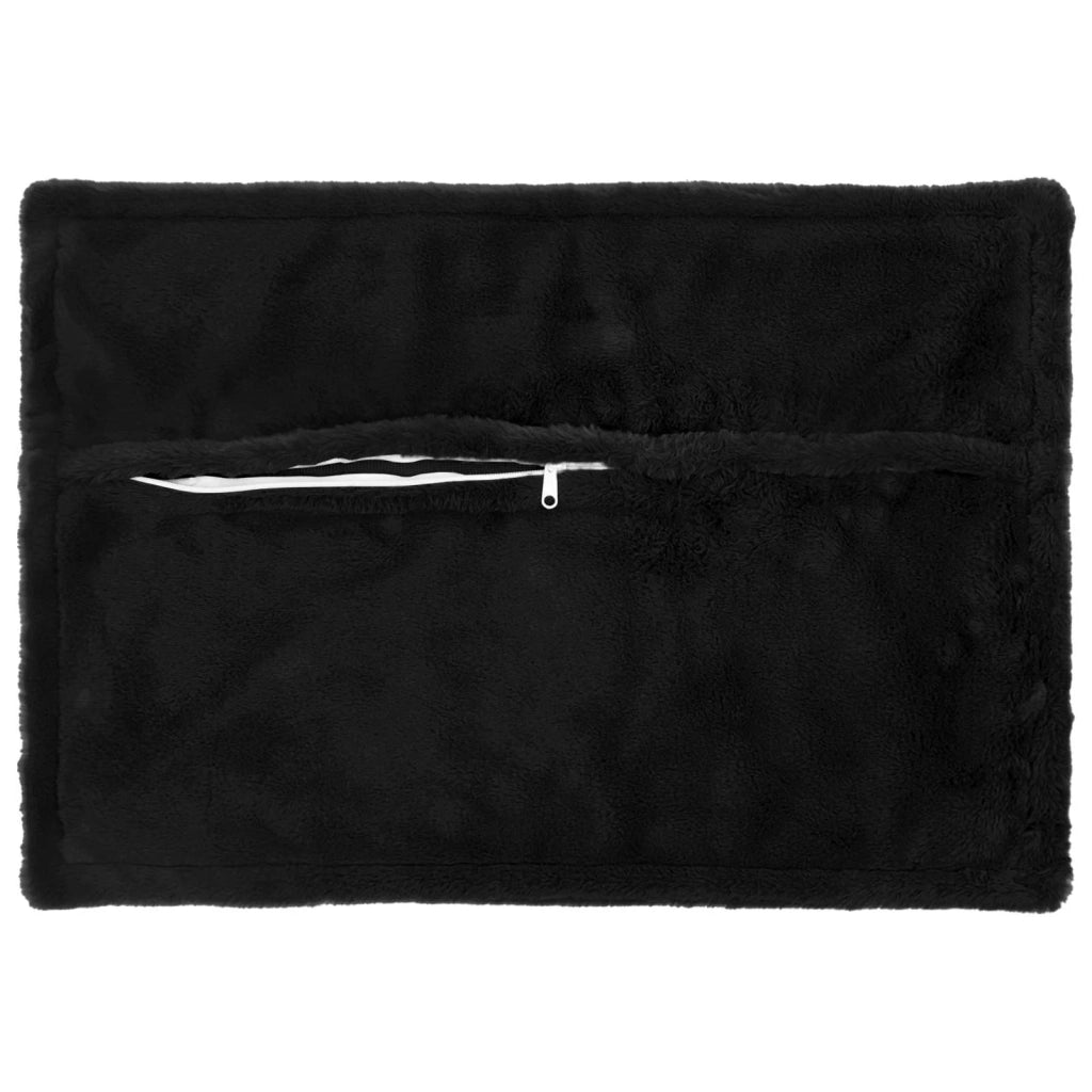 Federa 2 pcs HOUTEN Nero 30 x 50 cm Pelliccia di Coniglio Finta 916329