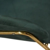 PAZZO DESIGN Sedia Penelope Verde set da 2 sedie in velluto e gambe in metallo