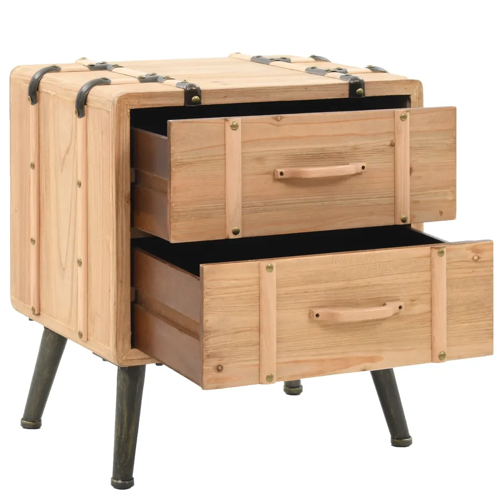 Comodino in Legno Massello di Abete 50x35x57 cm cod mxl 49054