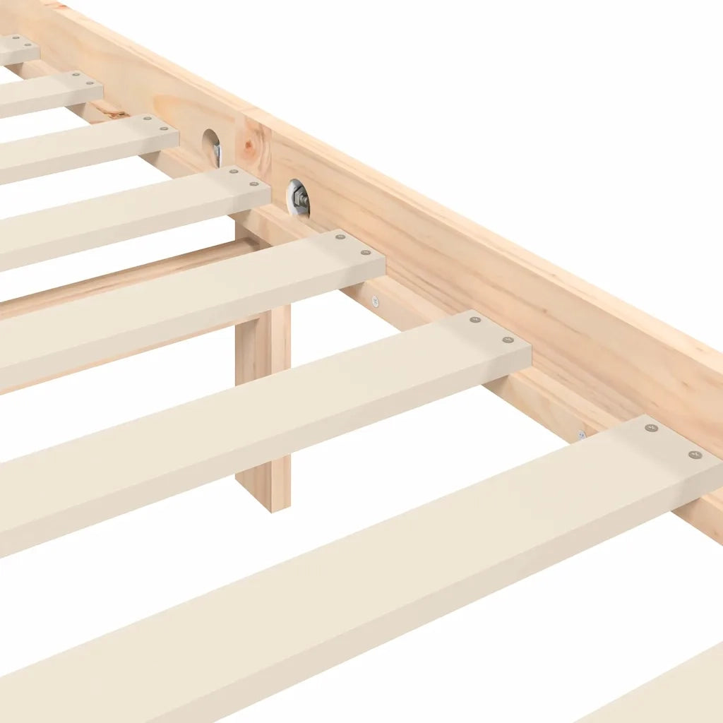 Giroletto senza Materasso 140x200 cm in Legno Massello di Pino 3192296
