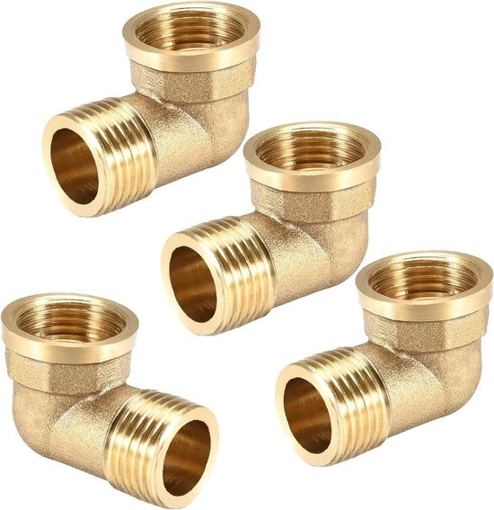 Connettori a T 90° per tubi G1-2 pollici IG/AG DN15 - 4 pezzi - impermeabili