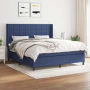 Giroletto a Molle con Materasso Blu 180x200 cm in Tessuto 3131455