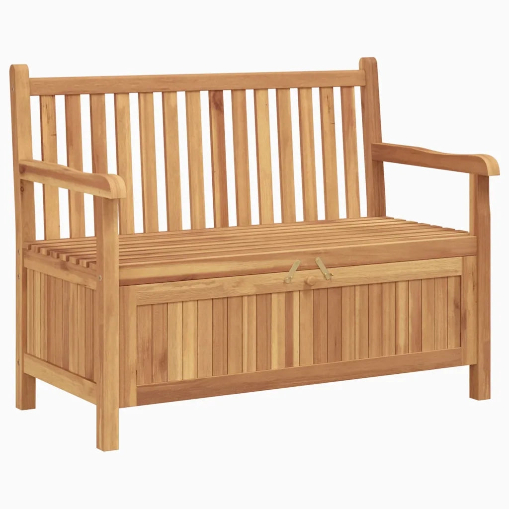 vidaXL Panca da Giardino con Contenitore Marrone 114 x 60 x 90 cm