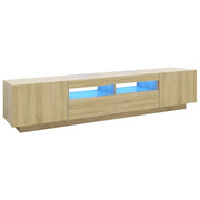 Mobile TV | Armadietto TV | Mobile Porta TV con Luci LED Rovere Sonoma 200x35x40 cm
