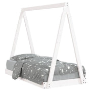 Giroletto per Bambini | Letto Infantile | Lettino Bianco 70x140cm in Legno Massello di Pino