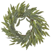Ghirlanda per porta Verde Fiore artificiale decorativo fatto a mano rotondo 65 cm Decorazione da tavolo per parete Stile rustico tradizionale