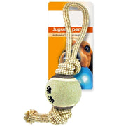 Trade Shop - Palla Da Tennis Con Corda Per Cani In Corda Nylon Gioco Animali 35 X 6 X 10 Cm -