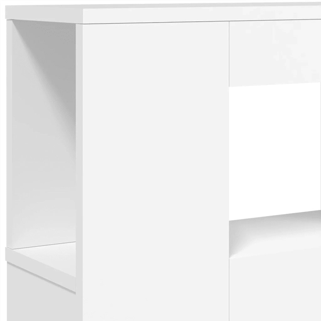Testiera LED-Testata con Luci LED Bianca 120x18,5x103,5 cm Legno Multistrato
