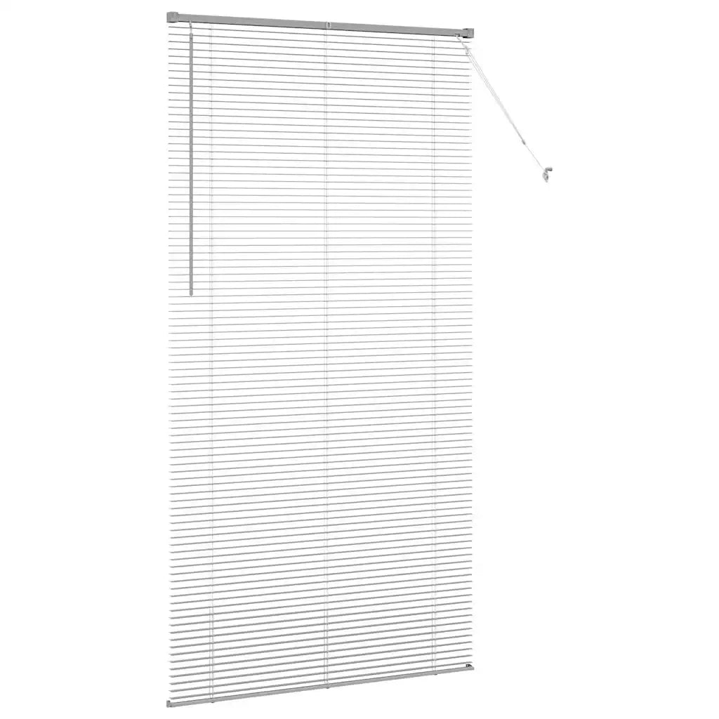 vidaXL Tenda per Finestra con tende Manuale Argento Alluminio