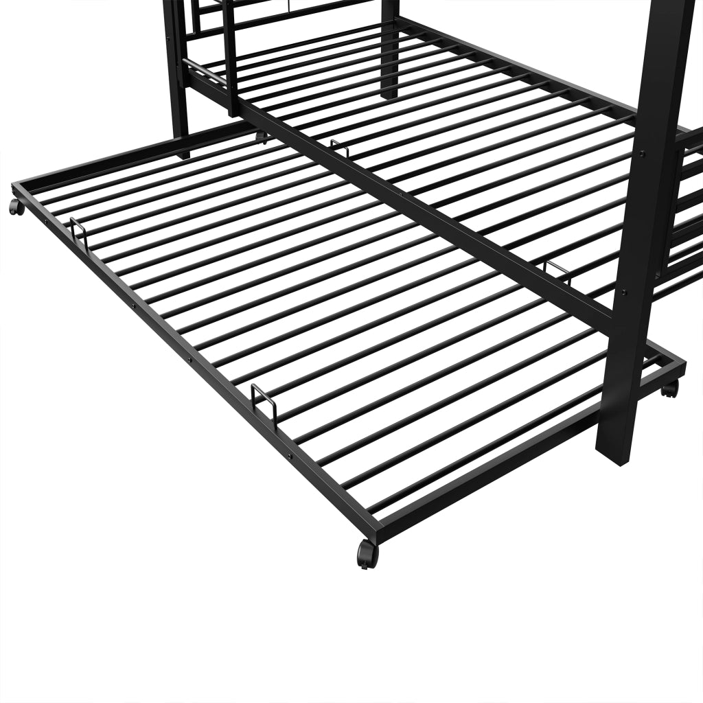 letto a castello metallo nero 90 x 200 cm