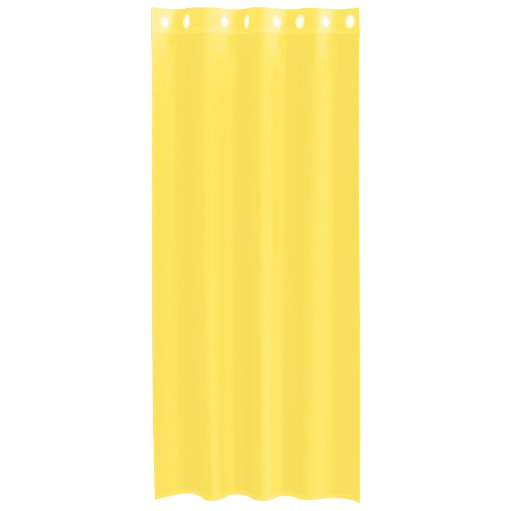 Tende in Voile con Occhielli 2 pz Giallo