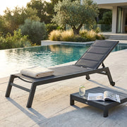 Lettino prendisole da Giardino in Alluminio Textilene cm 198x61x95 - DAVID