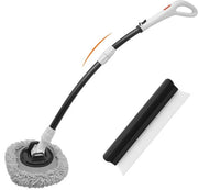 Set di spazzole per autovetture con set di spazzole a microfibra, spazzola per vetro con set di spazzole a microfibra, set di spazzole per vetro per camper, furgoni e veicoli commerciali, modello Yiomxhi, 15° curvatura, con manico telescopico.