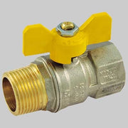 VALVOLA SFERA GAS M/F FARFALLA ALLUMINIO  1/2 MOP5     TIEMME