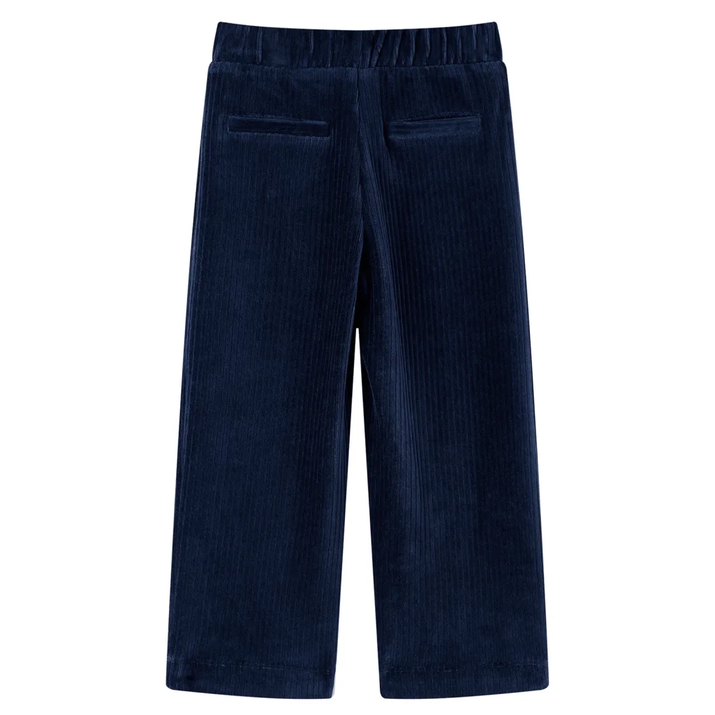 Pantaloni da Bambino in Velluto a Coste Blu Marino 128 CFW7030557