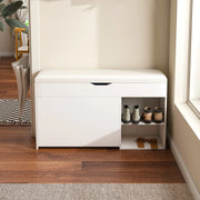 Panca Scarpiera con Vano Contenitore ¨C MINIMAL ¨C Bianca, Ingresso, 100x30x52 cm
