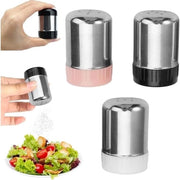 Set di 3 contenitori mini in acciaio inossidabile per viaggio - Dispensatore di spezie portatile con coperchio - Ideale per lunchbox o bentobox, formato compatto