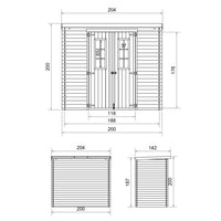 TIMBELA M311C+M311G Casetta da Giardino CON PAVIMENTO TRATTATO - 2.22m2
