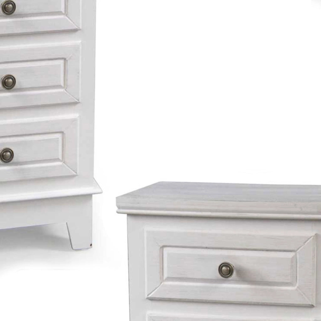 PERLA CASSETTIERA A 5 CASSETTI 40 X 30 X 94 CM COLORE BIANCO