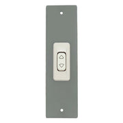 PLACCA 185 MM GRIGIO CON PULSANTE COPRI AVVOLGITORE MOTORE TAPPARELLA TAPPARELLE