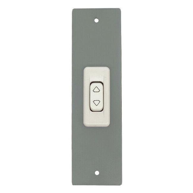 PLACCA 185 MM GRIGIO CON PULSANTE COPRI AVVOLGITORE MOTORE TAPPARELLA TAPPARELLE