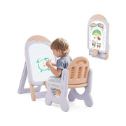 Cavalletto da disegno per bambini con sedia pieghevole e regolabile in altezza 53 x 42 x 73-86 cm creativo e comodo in HDPE viola 20_0011424