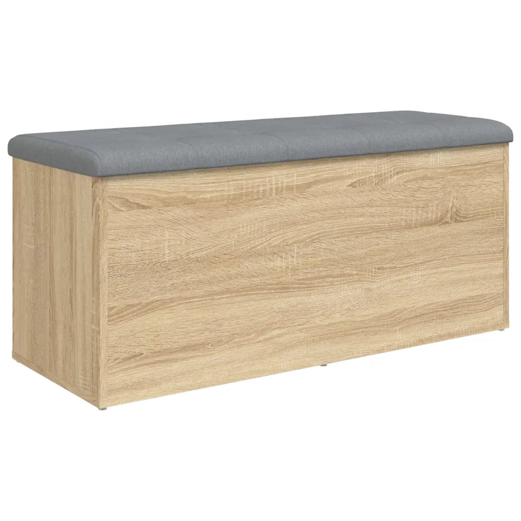 Panca Contenitore-Panca con Vano Portaoggetti-Sgabello in rovere Sonoma 102x42x45 cm in legno ingegnerizzato