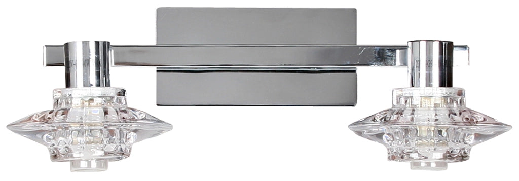 Applique da parete Rastek 2 luci G9 cromo cristallo Candellux