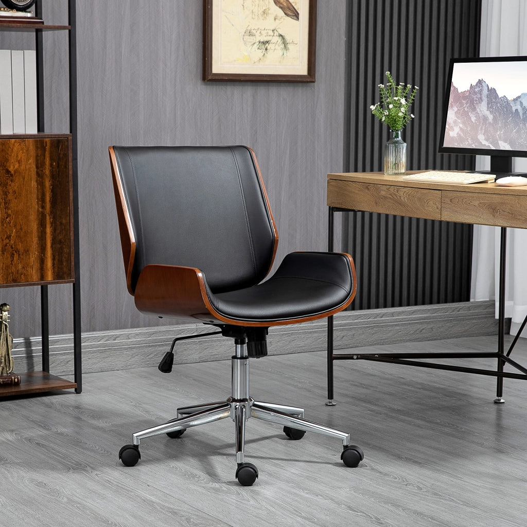Sedia da ufficio girevole con schienale regolabile ¨C zephmum ¨C nero 51x65,5x82-92 cm
