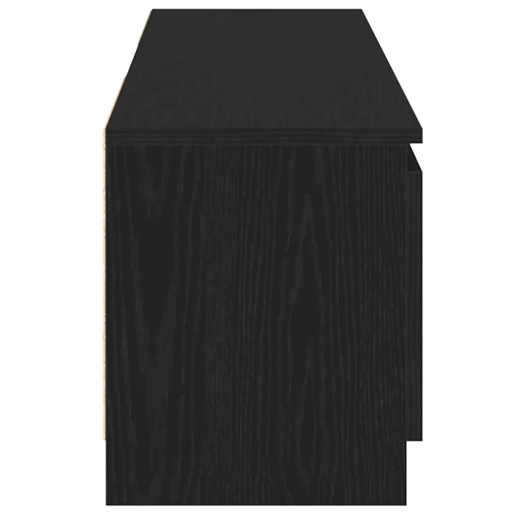Mobile Porta TV con LED Rovere Nero 120x30x36 cm Multistrato 862034