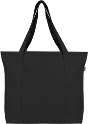Borsa da canapa ecologica per donne con cerniera e tasca interna, borse da 100% cotone biologico per uomo, shopping, spiaggia